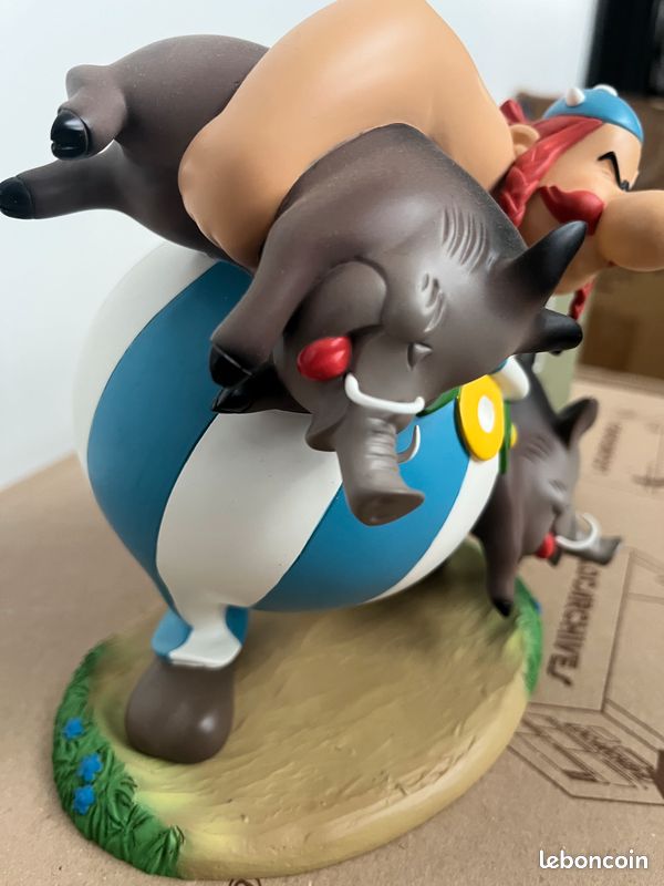 Sculpture Leblon Delienne & Uderzo – Obélix Retour De Chasse, édition 2006, Double Signature, Numérotée