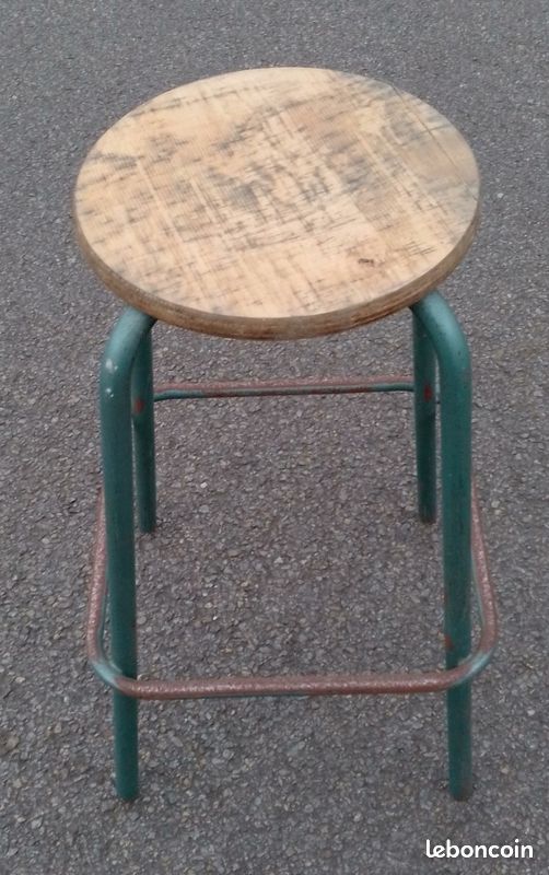 10 plus ou moins plusieurs tabouret atelier comptoir chaise assise ronde vintage usine industriel livrable (image 3)