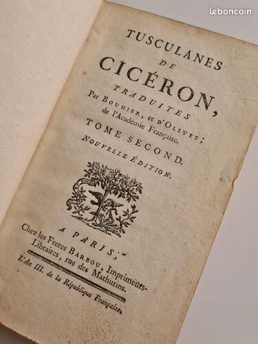 [Livre] Tusculanes de cicéron - Tome 2 - Bon état (image 5)