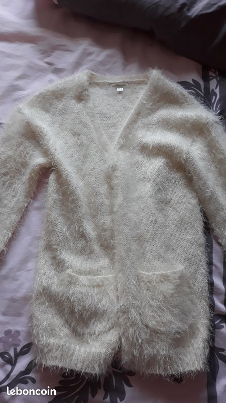 Gilet blanc cassé 10 ans (image 1)