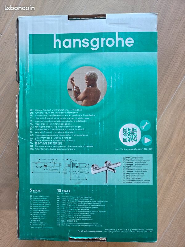 Mitigeur thermostatique pour baignoire Hansgrohe Ecostat Fine (image 2)