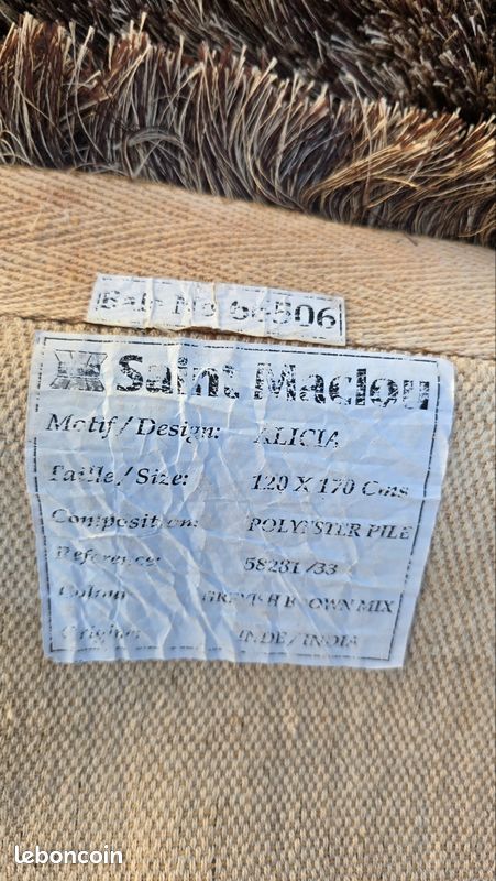 Tapis Fourrure Marron - 120 x 170 - Saint-Maclou (image 2)