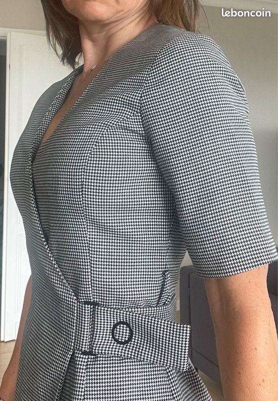 Robe courte pied de poule Mango (image 2)