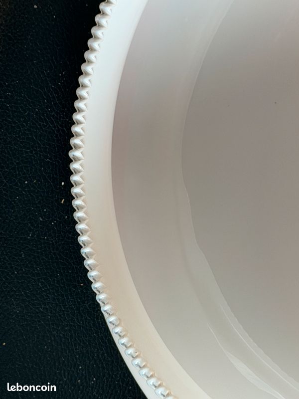 Lustre en opaline blanc et orange vintage (image 20)