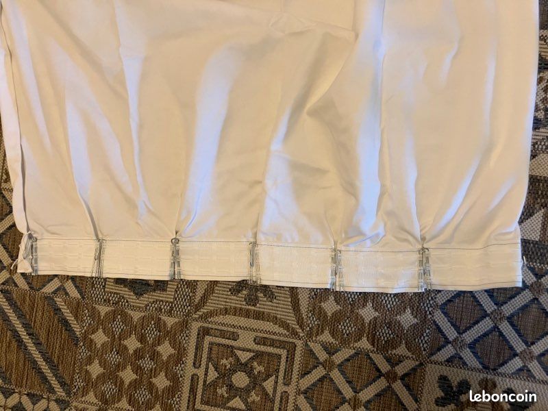 Rideaux blanc épais 136x250 (image 3)