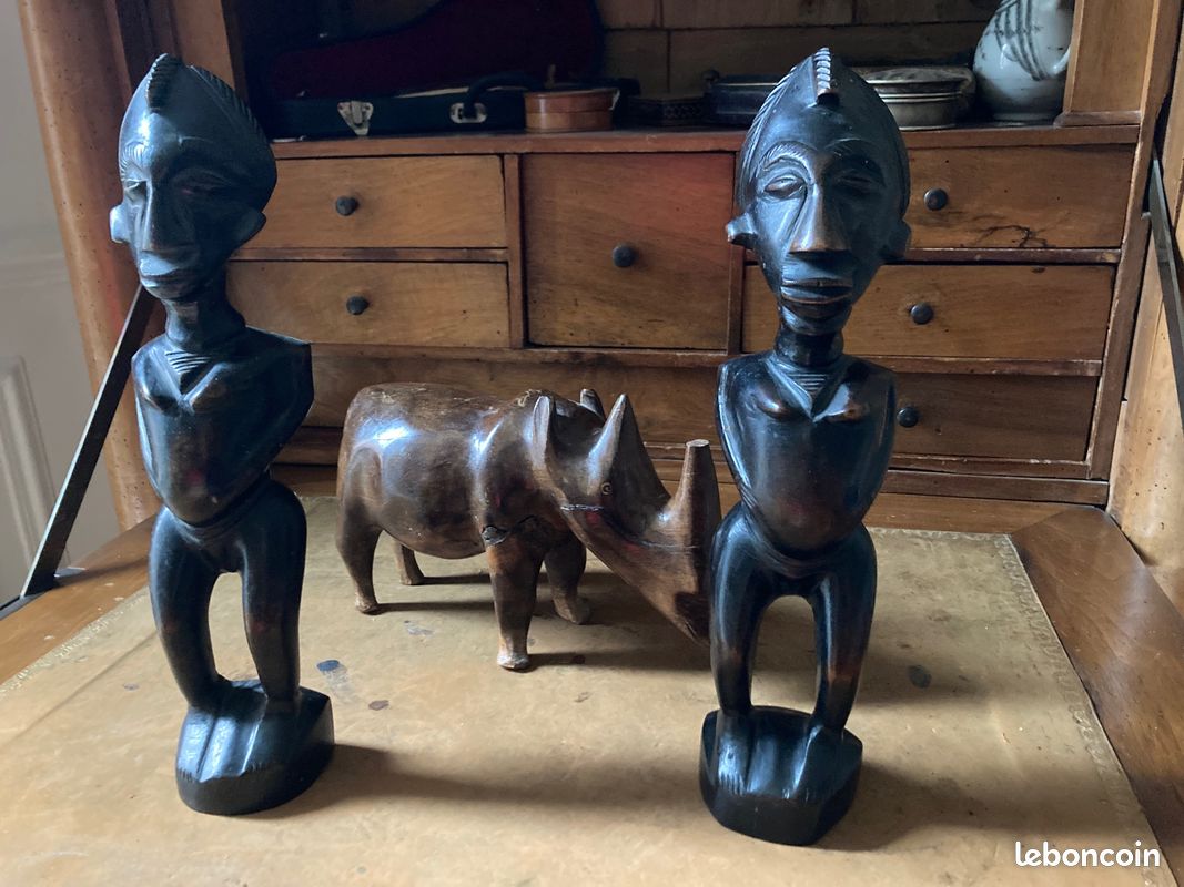 Statuette africaine rhinocéros (image 3)