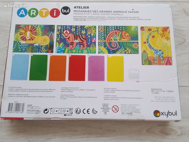 Oxybul Atelier Gommettes Animaux Exotiques - Activité Créative 3 à 6 Ans