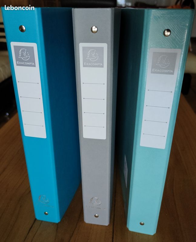 NEUF - lot de 9 grands classeurs 4 anneaux A4 + 21 x 29,7 cm dos 40 mm Exacompta MADE IN FRANCE (image 3)