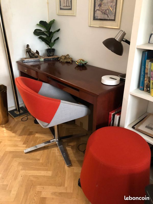 2 Jolie paire de fauteuils Design Steelcase Bicolore, orange et gris ou violet (image 5)