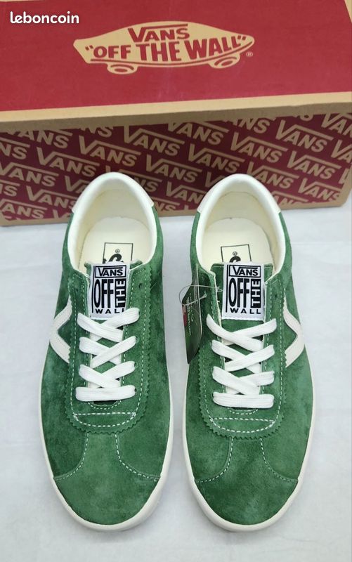 Baskets mixtes Vans sport low vert et blanc taille 38 neuves (image 4)