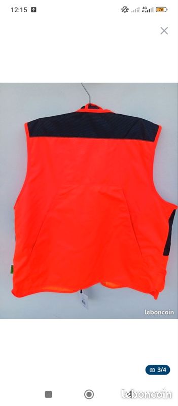 Gilet De Chasse Treeland Anti Ronce Camo Orange - Gilets De Chasse Treeland Anti Ronce   Camo Orange   L