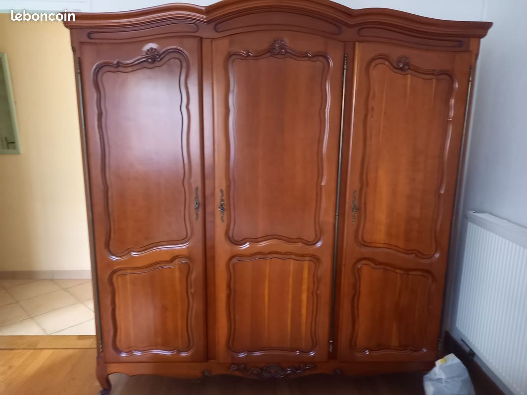 Armoire chambre vintage merisier (image 2)