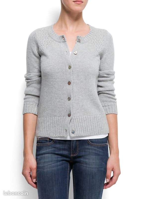 Pull Gris Femme Kiabi - Taille 38/40 (M) - Occasion En Très Bon état
