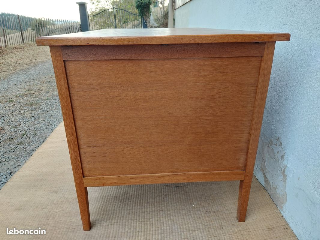 Bureau en bois massif, années 70 (image 13)