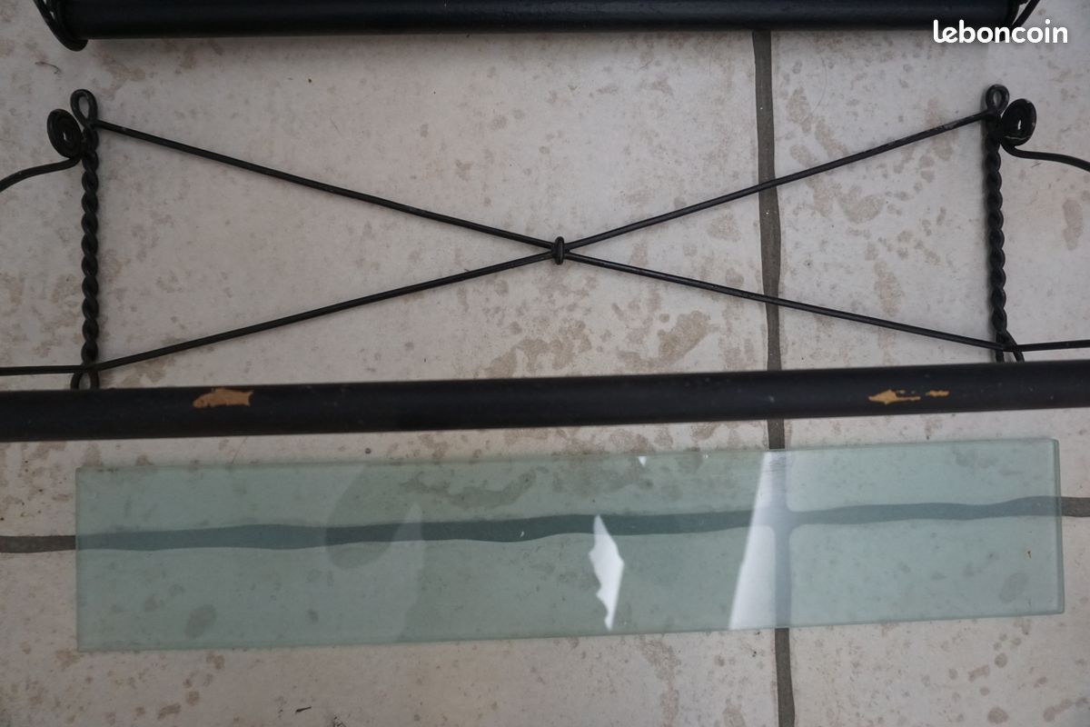 (syl) porte serviette+tablette verre SDB (image 2)