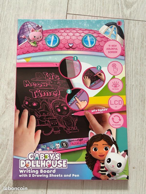 Tablette à Dessin Lumineuse GLOWPAD – Gabby's Dollhouse – 2 Marqueurs Néon, 8 Modes LED – Dès 3 Ans