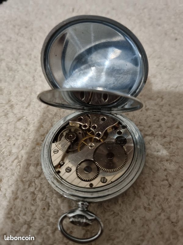 Montre de poche GAB – Années 1930 – Fonctionne parfaitement – Style Dodane (image 3)