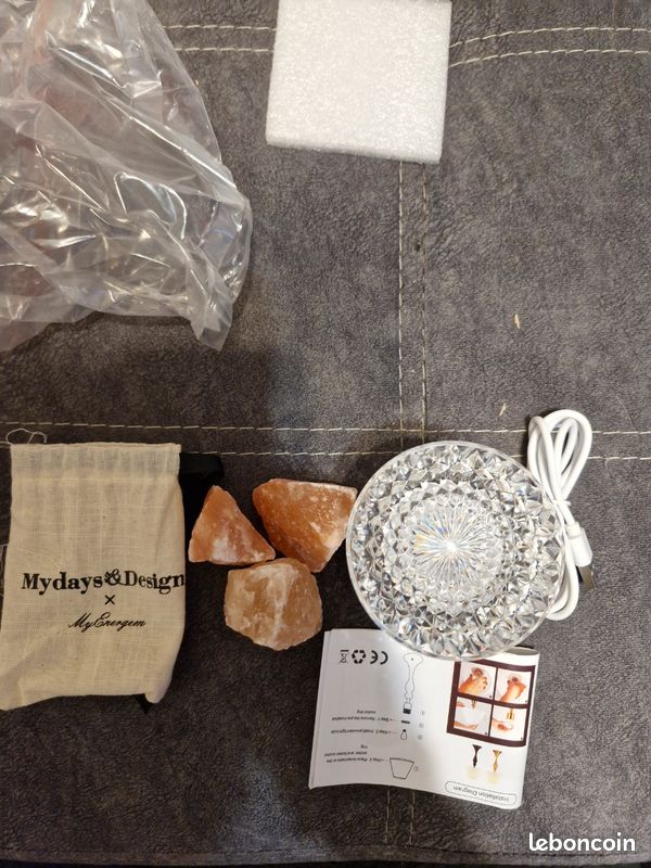 Lampe sans fil diffuseur avec pierre (image 4)