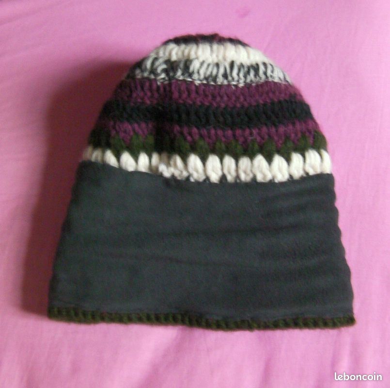 Bonnet laine multicolore - Taille XL (image 2)