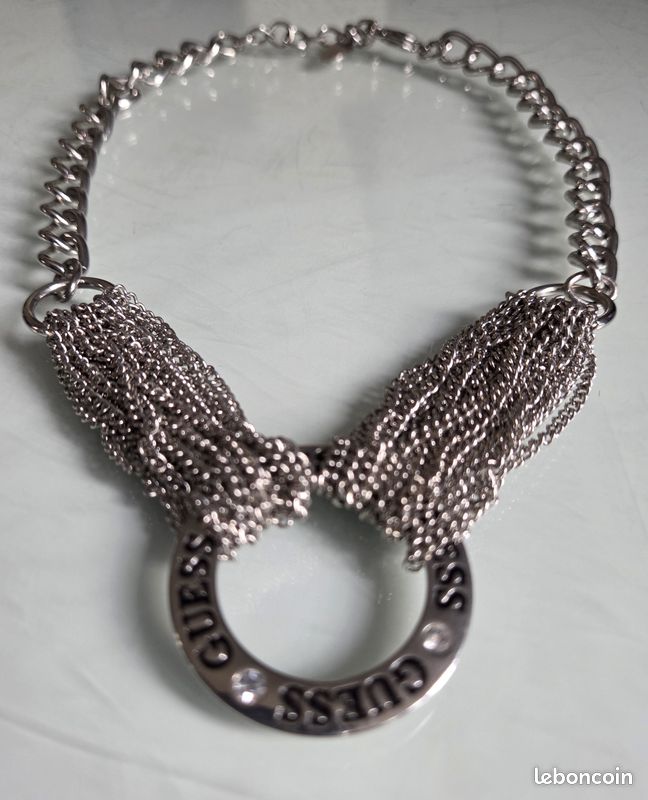 Collier Ras-du-cou GUESS Pour Femme - Acier Inoxydable Avec Pendentifs - Thème Amour Et Cœurs - Neuf Avec étiquettes