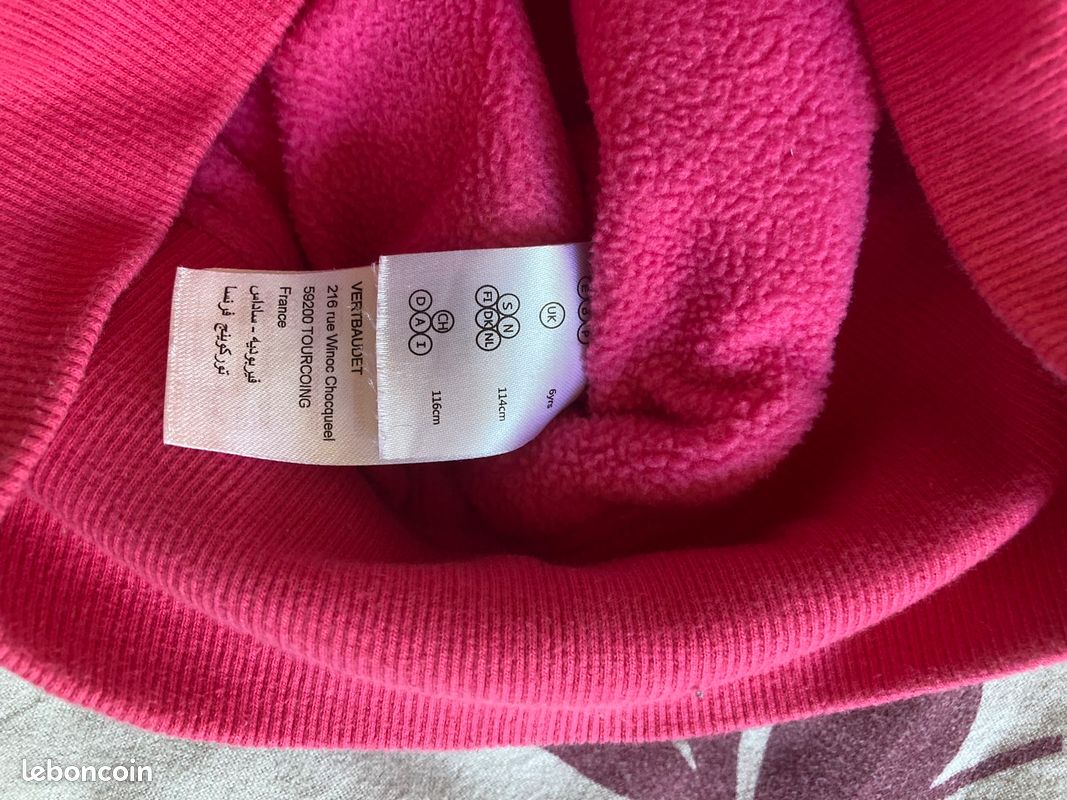 Pantalon rembourré, vertbaudet, rose, 6 ans (image 2)