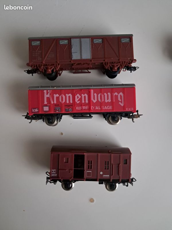 Lot De 6 Wagons HO L.S. Models Neufs Multicolores En Plastique