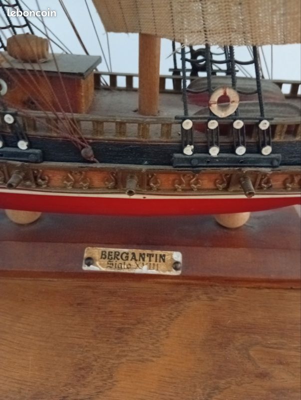 Maquette bateau ancien Bergantine décorative (image 3)