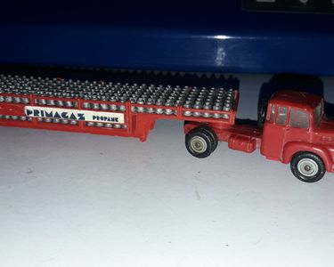 Miniature Camion UNIC + Remorque PRIMAGAZ NOREV 1/86 - Modèle Année 1960, Occasion Complet