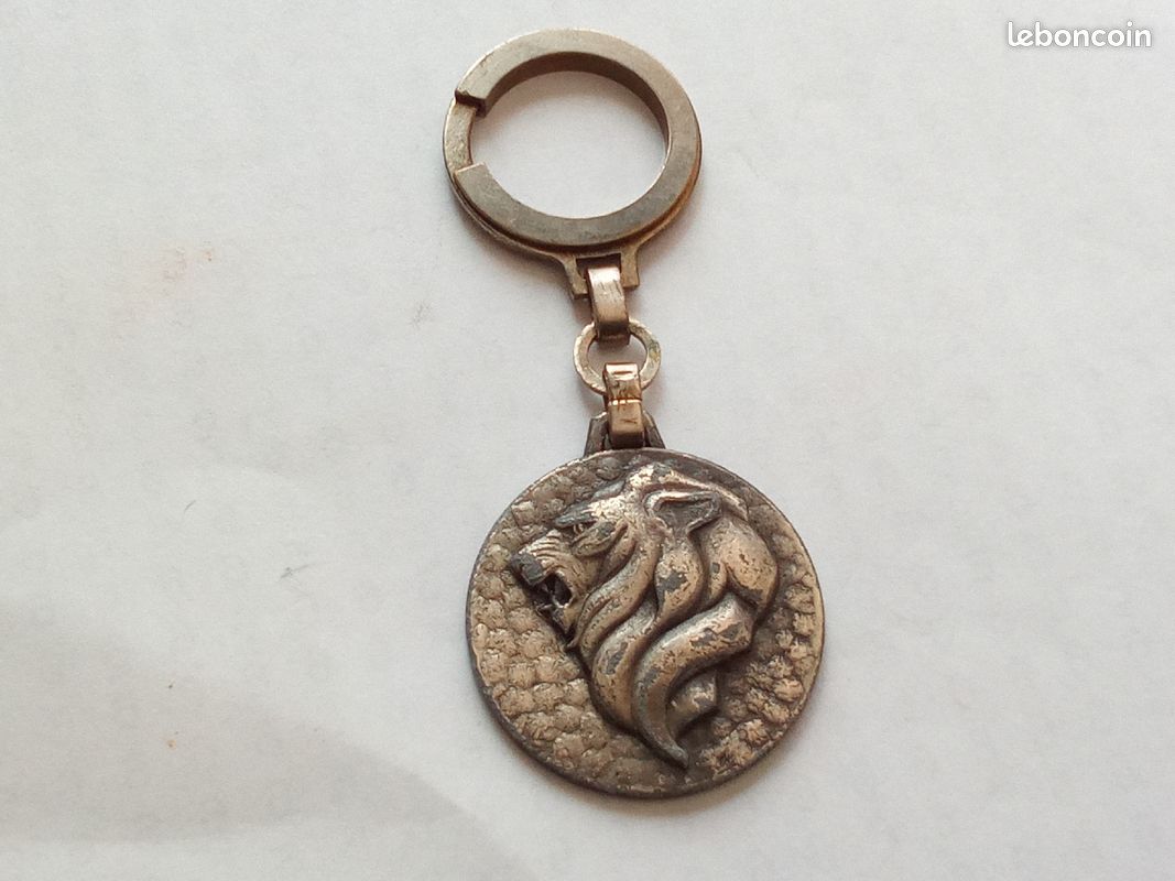 Porte-clés Vintage En Argent Sterling - Tête De Renard Ou Chien - Signé - Parfait état