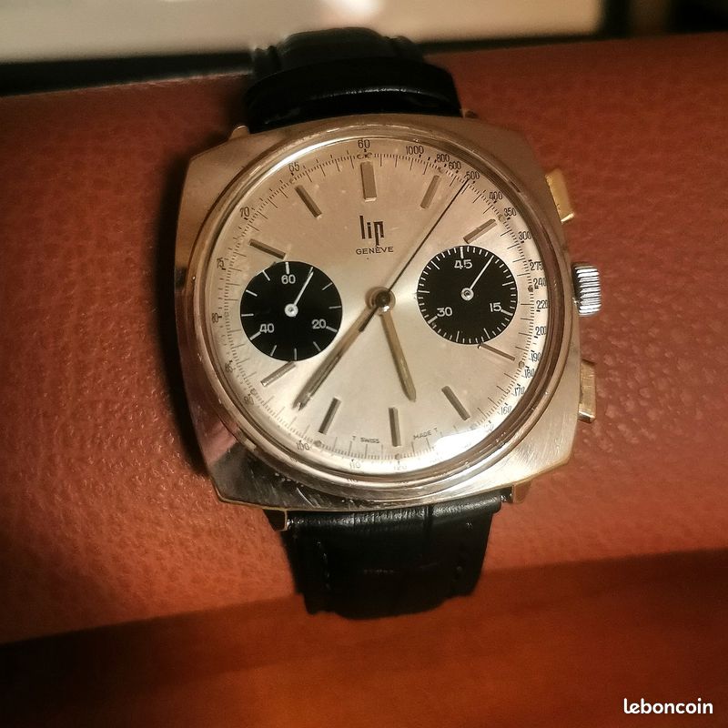 Cadran De Montre LIP Chronographe – Diamètre 29,5 Mm – Pour Mouvement Valjoux, Neuf Sans étiquette
