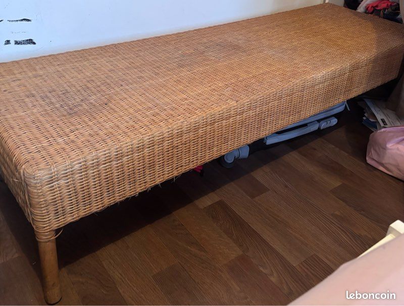 Grand banc banquette osier URGENT (image 1)