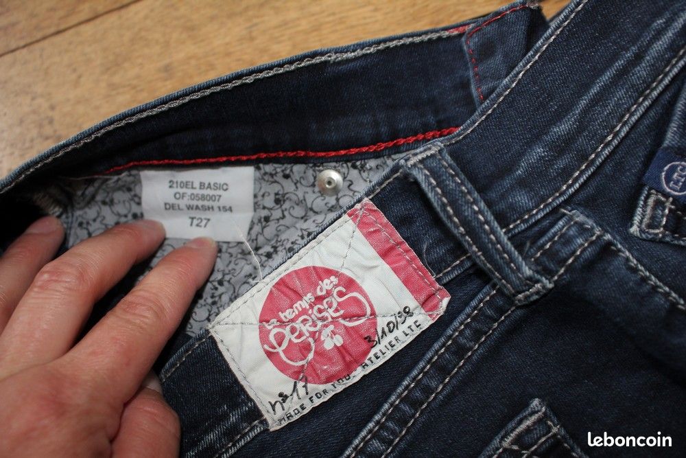 Jeans Femme Le Temps Des Cerises - Taille FR 36 (W27/L34), Bleu, Coupe Classique, Occasion Très Bon état