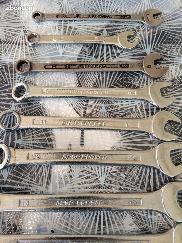 Lot de 12 clés plates et œils Drop forged (image 1)