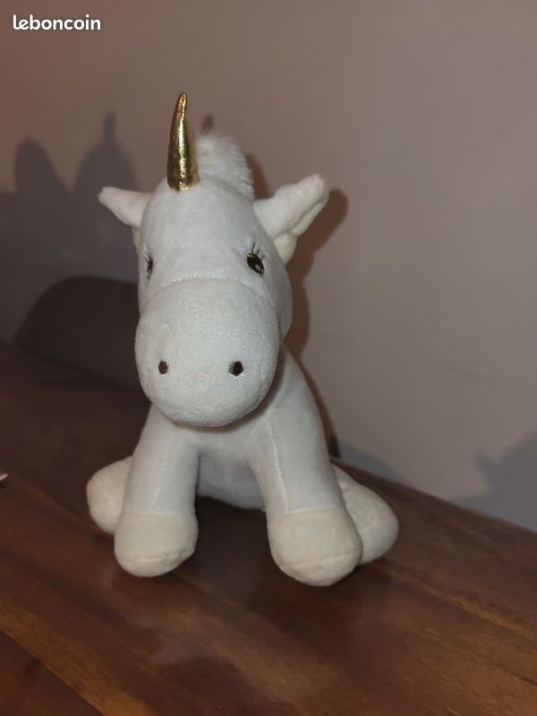 Peluche licorne blanche (image 1)