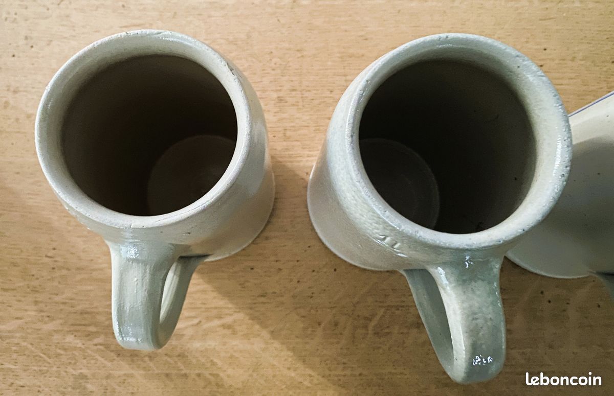 Lot de Très grandes chopes grises 1l / Excellent état (image 3)