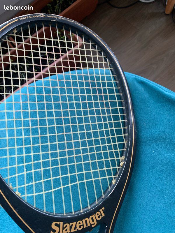 Raquette De Tennis Vintage Slazenger Demon - Manche L5 Noire Et Dorée - Occasion