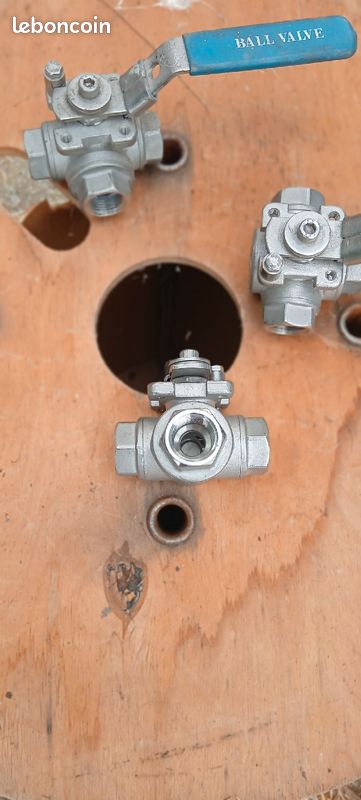 Vannes trois voies inox DN15 PN63 (image 4)