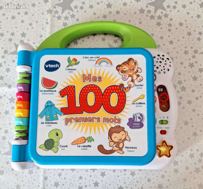 VTech Mon Imagier Bilingue - Livre Sonore 100 Premiers Mots Français Anglais Dès 18 Mois