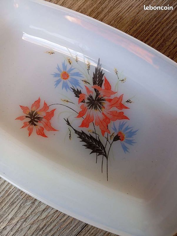 Ravier/beurrier Arcopal Shell Vintage 70's - Verre Fumé, Très Bon état