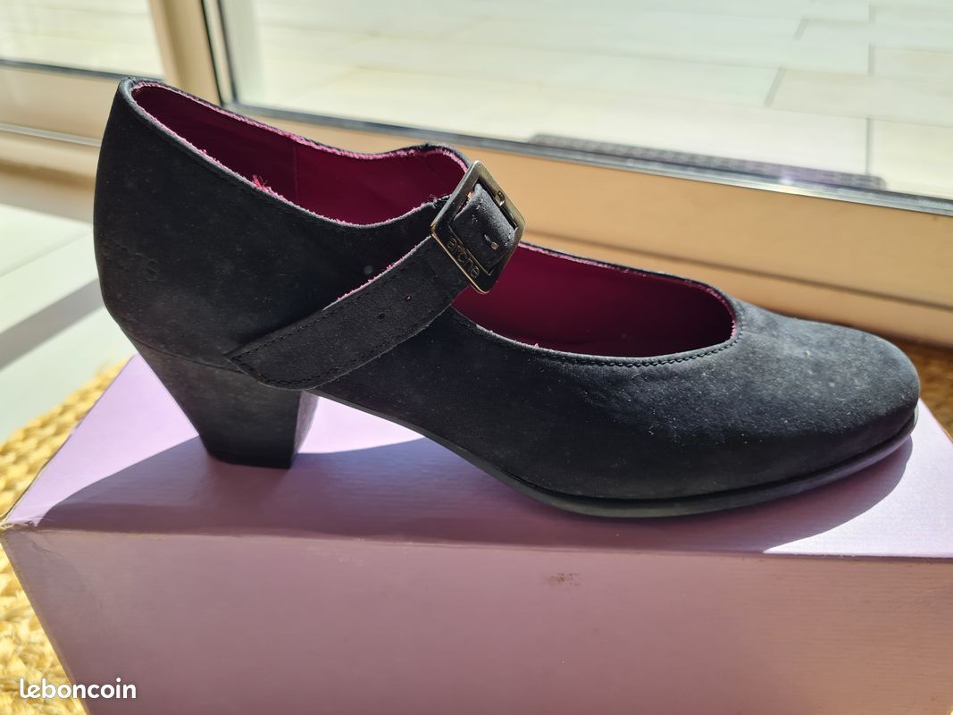 Chaussure en daim noir ARCHE (image 2)