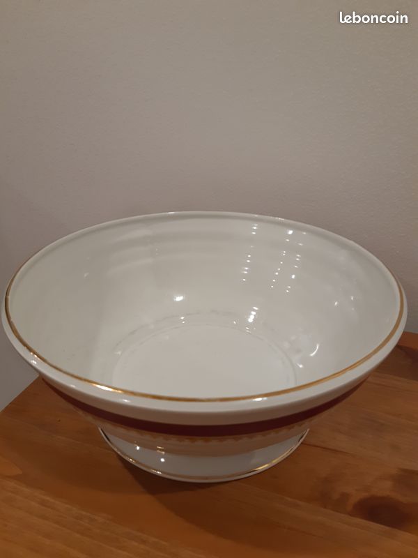 Vintage ancien plat rond creux estampillé "Véritable Porcelaine de Limoges" (image 3)