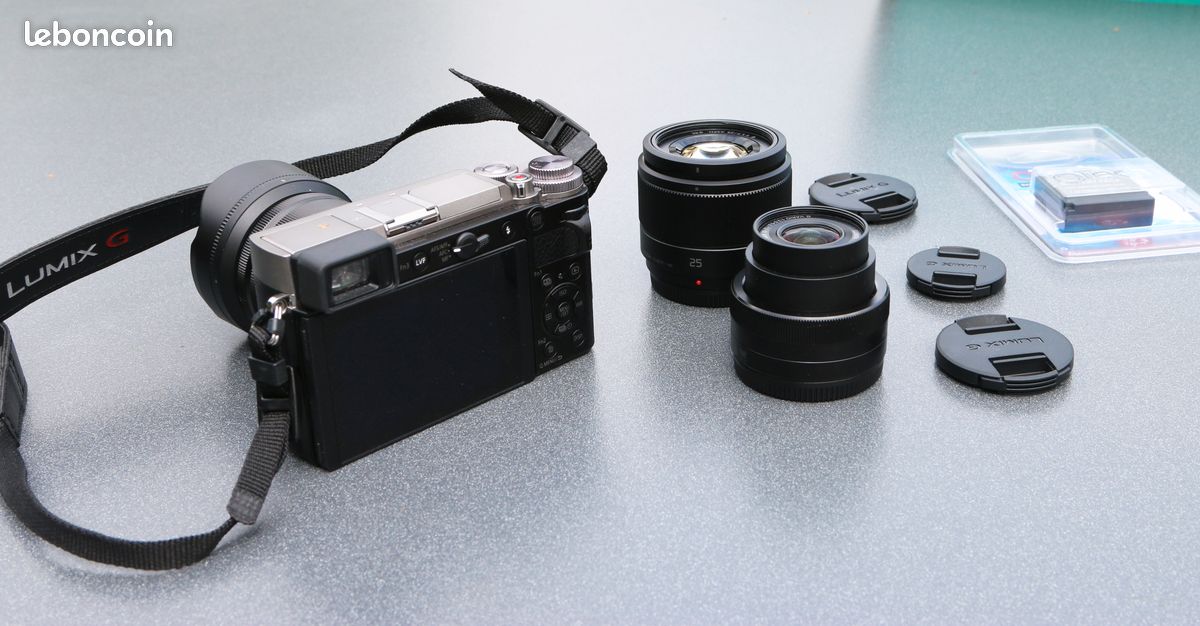 Vends appareil photo Lumix GX 9 + 3 objectifs (image 2)