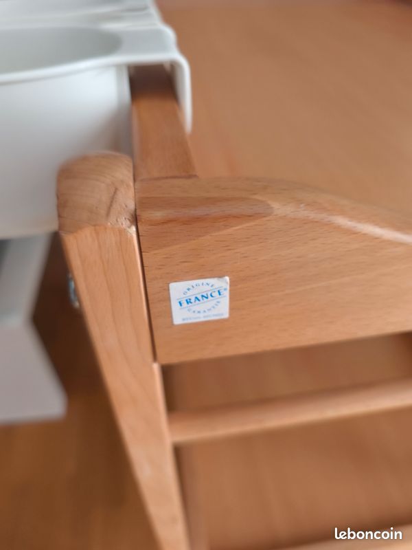 Combelle table a langer margot bois naturel 2 plateaux avec bac et poubelle ikea (image 4)