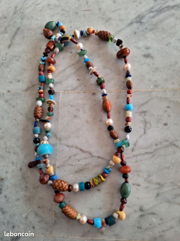 Collier baroque perles italienne 2 tours (image 1)
