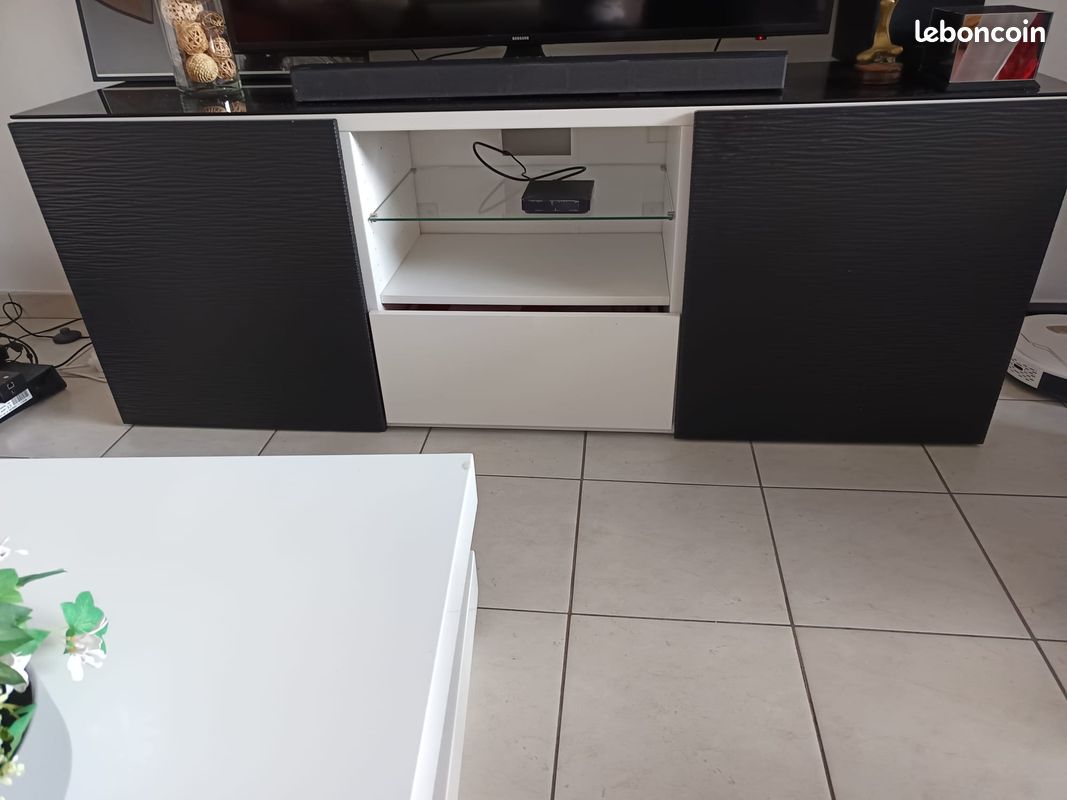 Meuble TV IKEA BESTÅ 180cm + Plateau Verre (image 2)