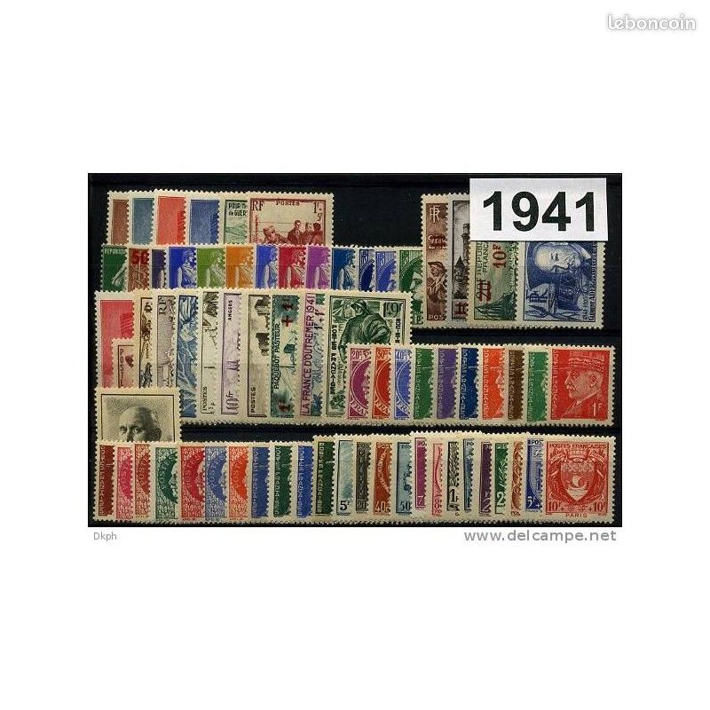 Timbres collections France 1961 en année complète neuve