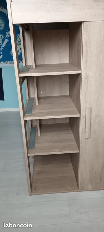 Lit mezzanine (lit,bureau, armoire,bibliothèque) (image 7)