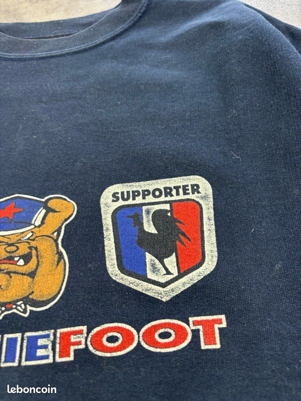 Pull Brownie vintage 00s marine FootBall France made in France - L (image 9)