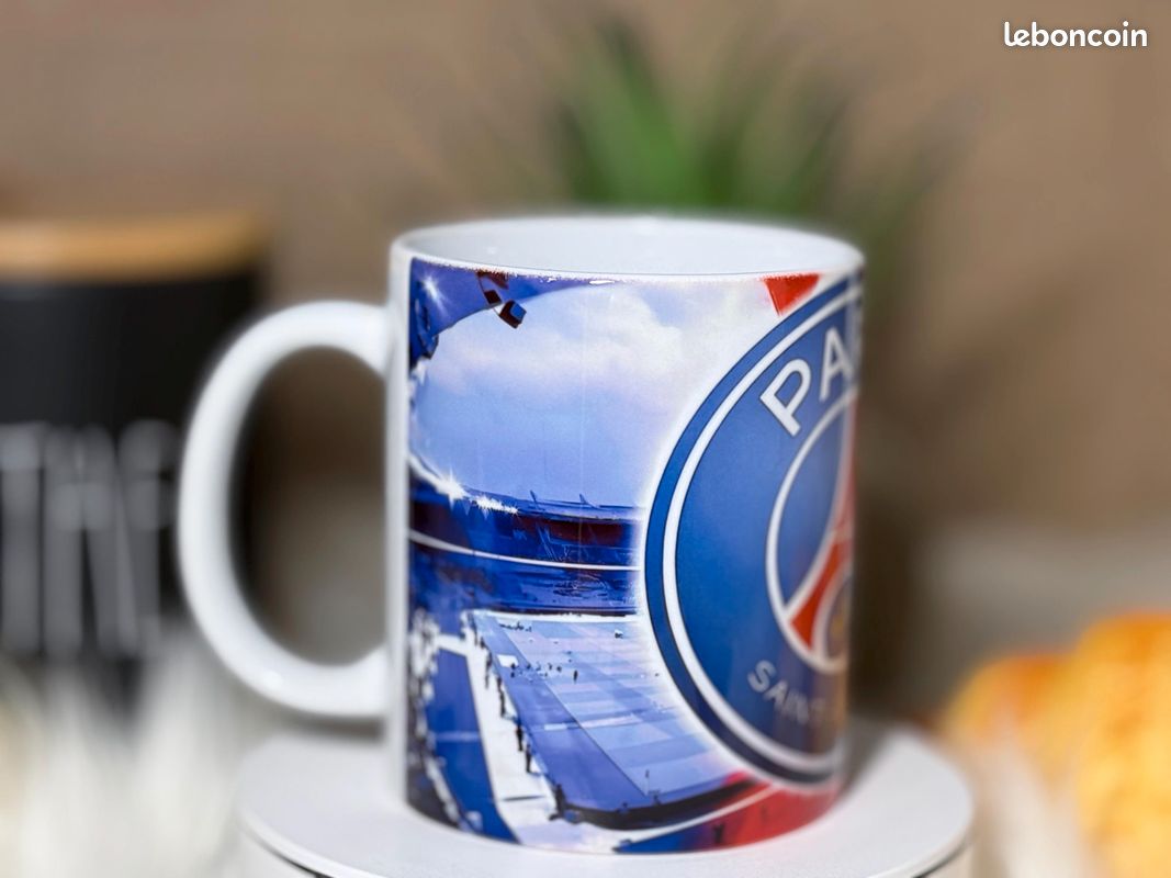 Mug Paris Saint-Germain Officiel - Céramique Bleu, Neuf, Fabriqué En France