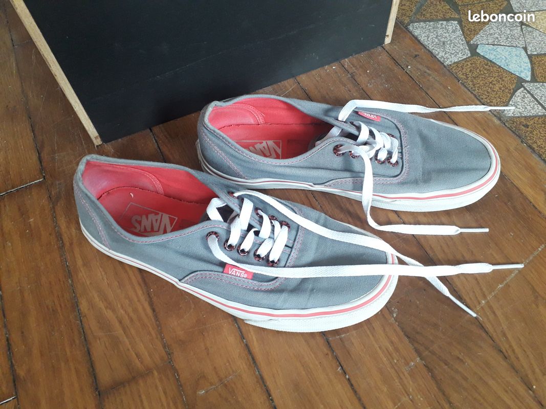 Tennis Vans bleu-gris et rose 40 (image 1)